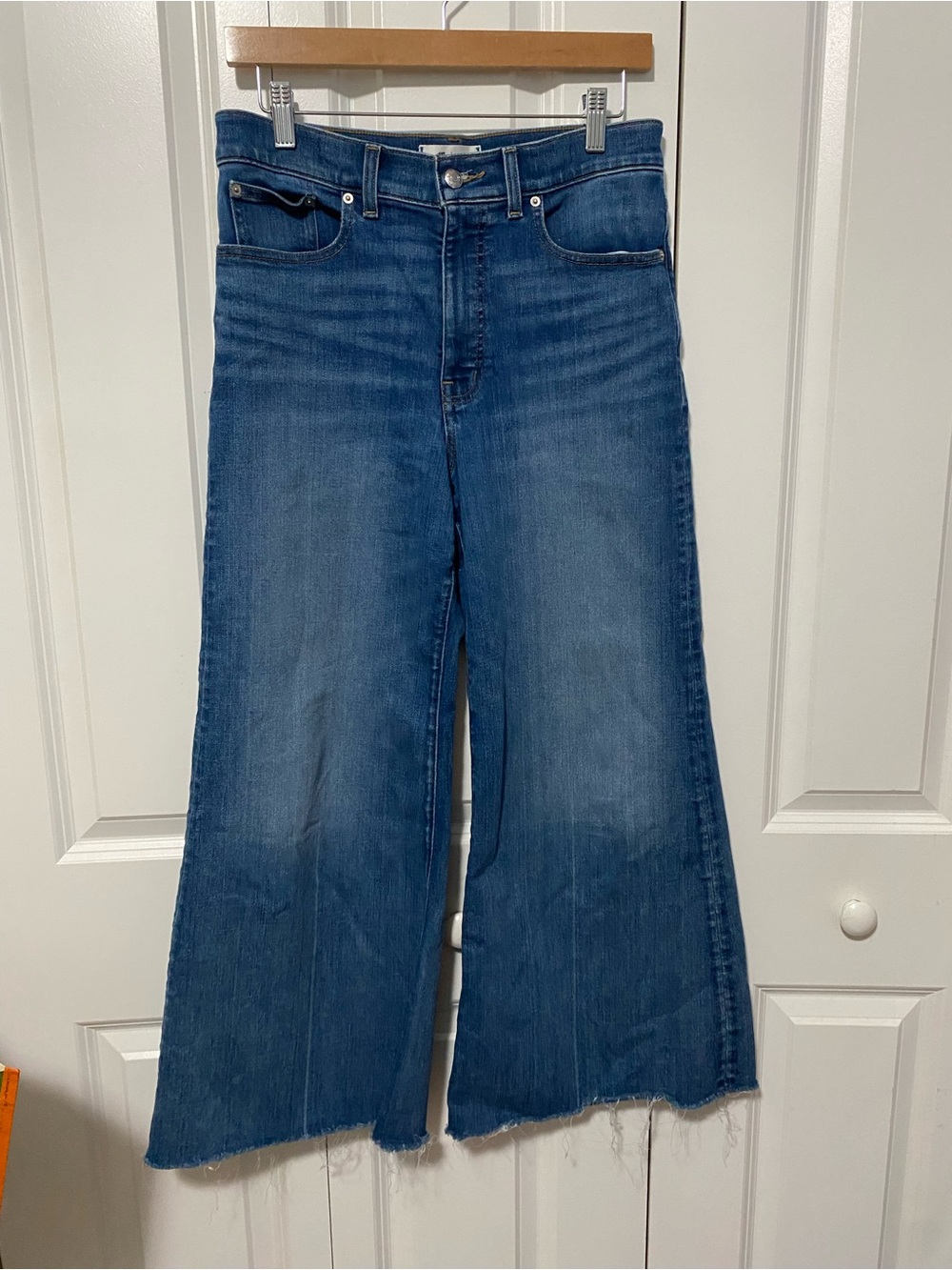 Madewell Wide-Leg Flare Jeans in Medium Blue Wash